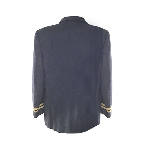 Lauren Ralph Lauren Vintage Black Double Breasted Wool Military Jacket NWOT - Picture 6 of 10